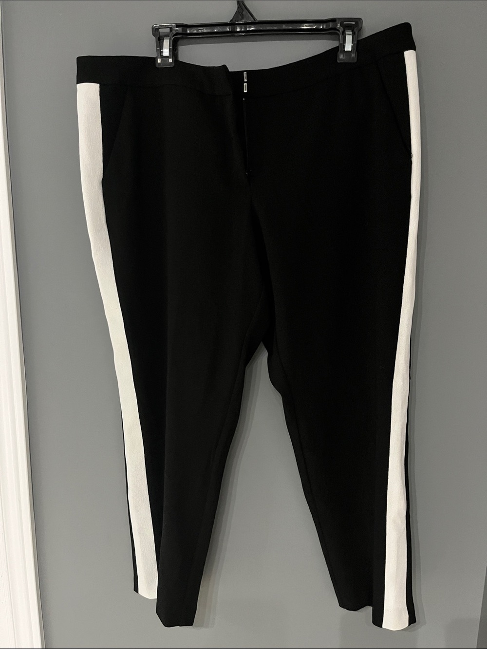 3/$15 Black Women’s Dress Pants with White Side Stripe